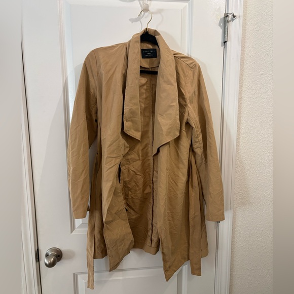 Love Tree Neutral Tan Lightweight Trench Jacket - Picture 2 of 3